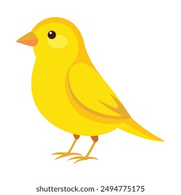 Illustration of yellow canary isolated 