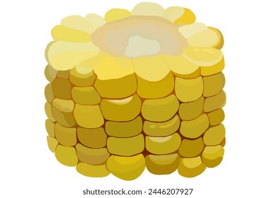 Illustration of a yellow corn hot pot ingredients