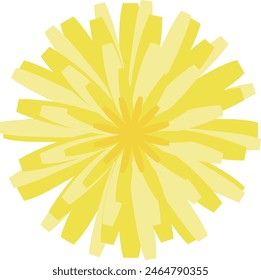 ilustración de un diente de león amarillo