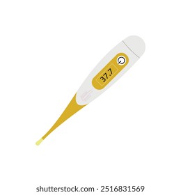  Ilustración de termómetro digital amarillo