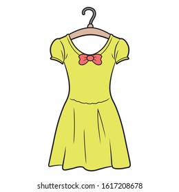 Illustration of a yellow dress