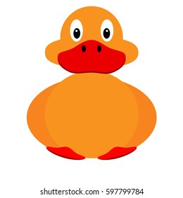 Illustration with yellow duckling