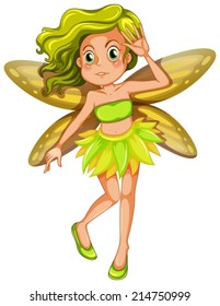 Illustration of a yellow fairy