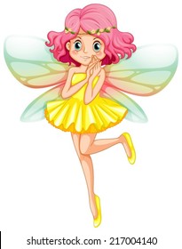 illustration of a yellow fairy