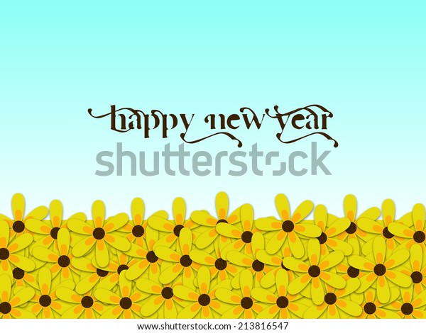 Illustration Yellow Flower Background Ethiopian New Stock Vector Royalty Free