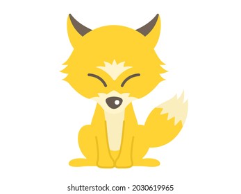 Illustration of a yellow fox.