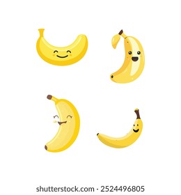 Illustration of yellow fruit Banana Vector catoon