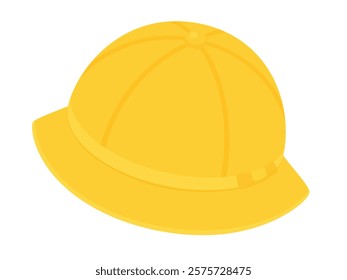 Illustration of a yellow hat used for commuting to elementary school