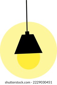 ilustración de una lámpara amarilla.