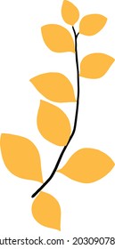 illustration of yellow leaf brunch in vector