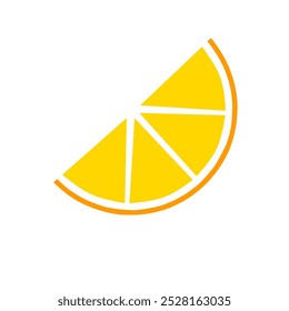 Ilustración de una rodaja de limón amarillo