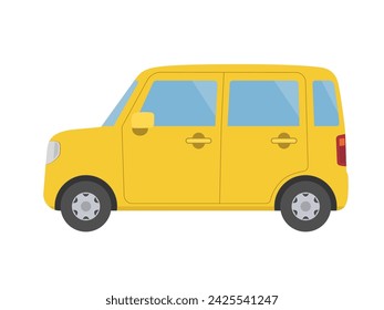 Illustration of a yellow light car