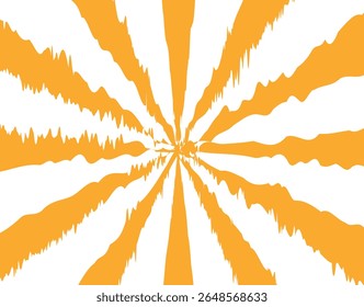 Illustration of yellow lines sunburst background
