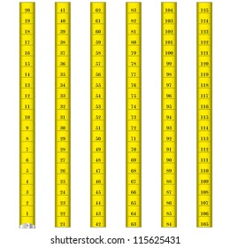 illustration of a yellow measure tape used by tailors
