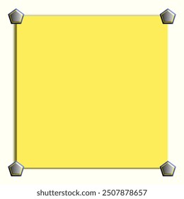 Illustration of a yellow notepad on the wall