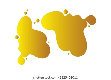 illustration of a yellow paint splashes