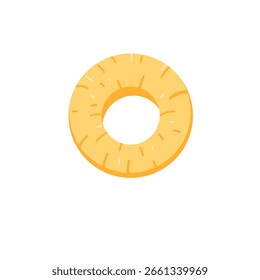 Ilustração de fatias de abacaxi amarelo
