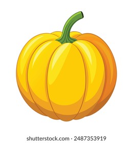 Ilustración de calabaza amarilla aislada