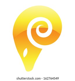 Illustration of Yellow Ram Icon isolated on a white background