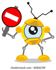 illustration of yellow robot