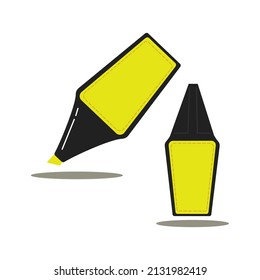 Illustration of yellow stabilo vector for education, icon, symbol, etc