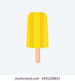 Illustration of a yellow stick ice cream, mango picole. Ideal for catalogs, informational and institutional material