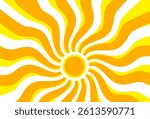 Illustration of yellow sunlight background. Sunlight abstract design. sun light cartoon design in flat style.