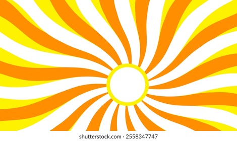 Illustration of yellow sunlight background. Sunlight abstract design. sun light cartoon design in flat style.
