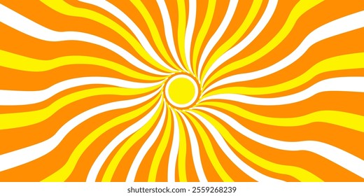Illustration of yellow sunlight background. Sunlight abstract design. sun light cartoon design in flat style.