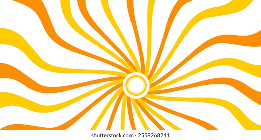 Illustration of yellow sunlight background. Sunlight abstract design. sun light cartoon design in flat style.