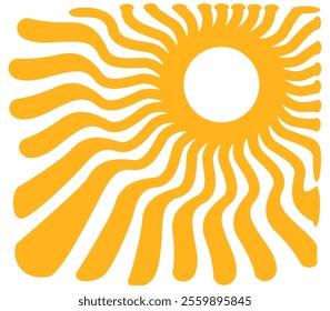 Illustration of yellow sunlight background. Sunlight abstract design. sun light cartoon design in flat style.