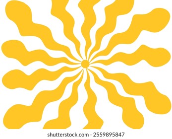 Illustration of yellow sunlight background. Sunlight abstract design. sun light cartoon design in flat style.