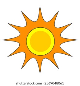 Illustration of yellow sunlight background. Sunlight abstract design. sun light cartoon design in flat style.