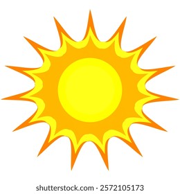 Illustration of yellow sunlight background. Sunlight abstract design. sun light cartoon design in flat style.