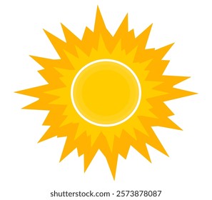 Illustration of yellow sunlight background. Sunlight abstract design. sun light cartoon design in flat style.