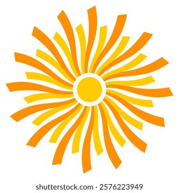 Illustration of yellow sunlight background. Sunlight abstract design. sun light cartoon design in flat style.