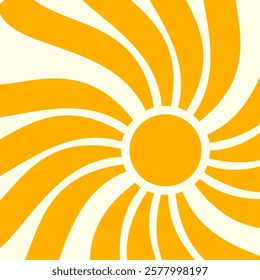 Illustration of yellow sunlight background. Sunlight abstract design. sun light cartoon design in flat style.