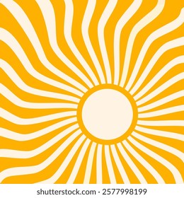Illustration of yellow sunlight background. Sunlight abstract design. sun light cartoon design in flat style.