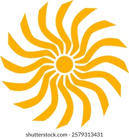 Illustration of yellow sunlight background. Sunlight abstract design. sun light cartoon design in flat style.