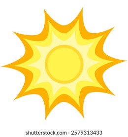 Illustration of yellow sunlight background. Sunlight abstract design. sun light cartoon design in flat style.