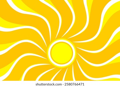 Illustration of yellow sunlight background. Sunlight abstract design. sun light cartoon design in flat style.