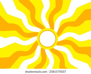 Illustration of yellow sunlight background. Sunlight abstract design. sun light cartoon design in flat style.