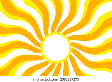 Illustration of yellow sunlight background. Sunlight abstract design. sun light cartoon design in flat style.