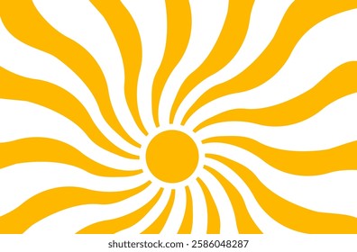 Illustration of yellow sunlight background. Sunlight abstract design. sun light cartoon design in flat style.