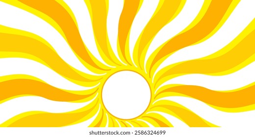 Illustration of yellow sunlight background. Sunlight abstract design. sun light cartoon design in flat style.