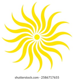 Illustration of yellow sunlight background. Sunlight abstract design. sun light cartoon design in flat style.