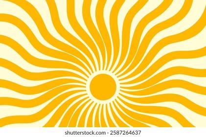 Illustration of yellow sunlight background. Sunlight abstract design. sun light cartoon design in flat style.
