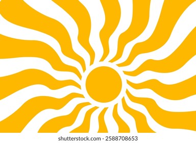 Illustration of yellow sunlight background. Sunlight abstract design. sun light cartoon design in flat style.