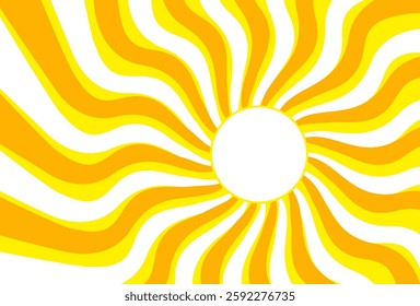 Illustration of yellow sunlight background. Sunlight abstract design. sun light cartoon design in flat style.