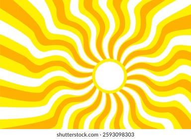 Illustration of yellow sunlight background. Sunlight abstract design. sun light cartoon design in flat style.